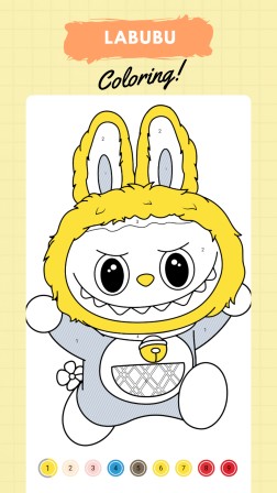 Labubu Coloring by Number