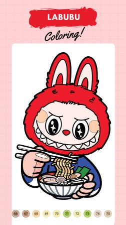 Labubu Coloring by Number